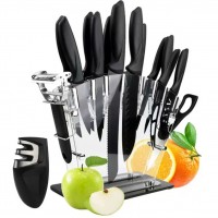 17pcs knife set with acrylic block