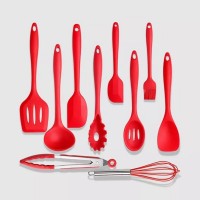 Hot Sale Amazon 10 Piece Silicone Kitchen Accessories Tool Kitchen Utensils Non-stick Cookware Spagh