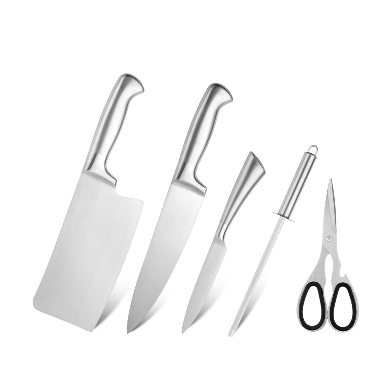Oem accepted stainless steel kitchen knife set 5pcs knife set图2