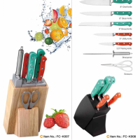 8 pcs knife set with wood block