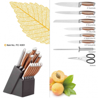 14 pcs knife set with wooden block
