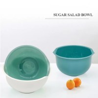 3 Piece Kitchen Food Bowl Fruits Vegetables Salad Bowl Set Plastic Kitchen Mixing Bowl