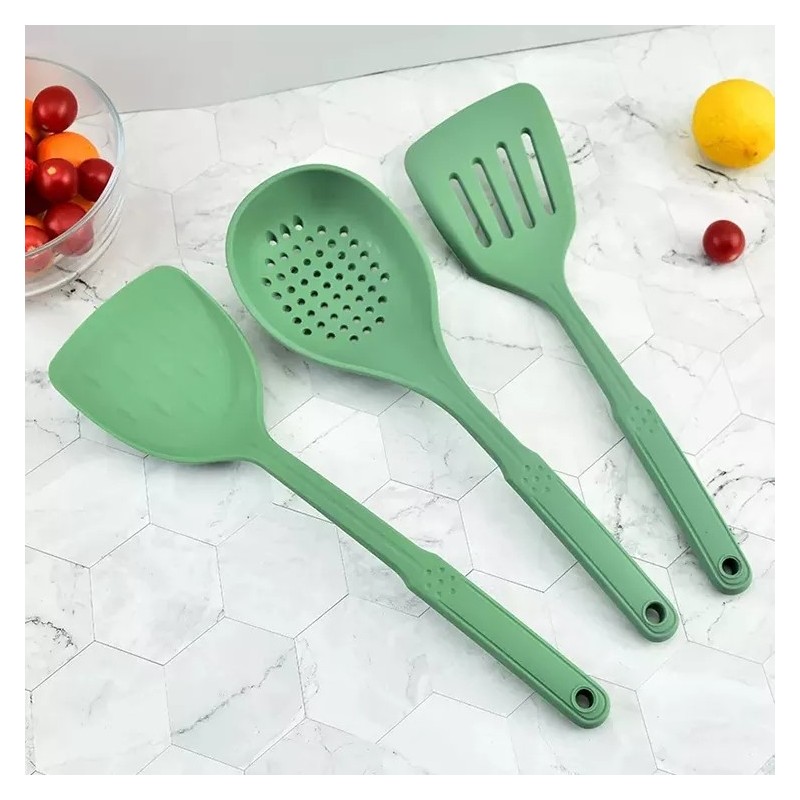 New Heat-resistant Non Stick Scraper Spatula Scoop Skimmer Ladle Cooking Tools 13 Pcs Silicone Kitch图6
