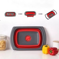 New Wholesale Eco-friendly Kitchen Folding Plastic Fruit Vegetable Sink Drain Basket Strainer