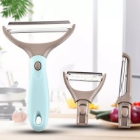 Stainless Steel Cabbage Carrot Potato Peelers Multifunctional Veggie And Fruit Peeler Set Of 3