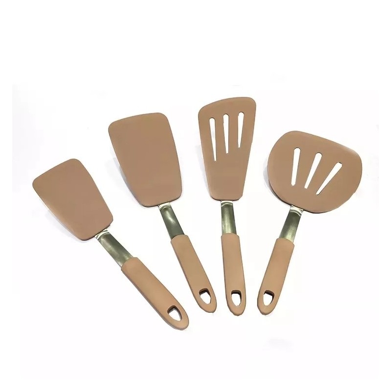 Amazon Top Seller High Quality Eso Silicone Kitchen 4-piece Set Spring Steel Non-stick Frying Spatul图5