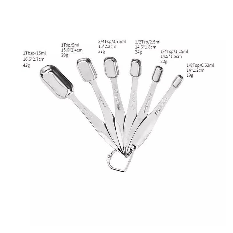 Stainless Steel Measuring Spoons Set Stainless Steel Measuring Cups Spoons 7 Pc Set图6