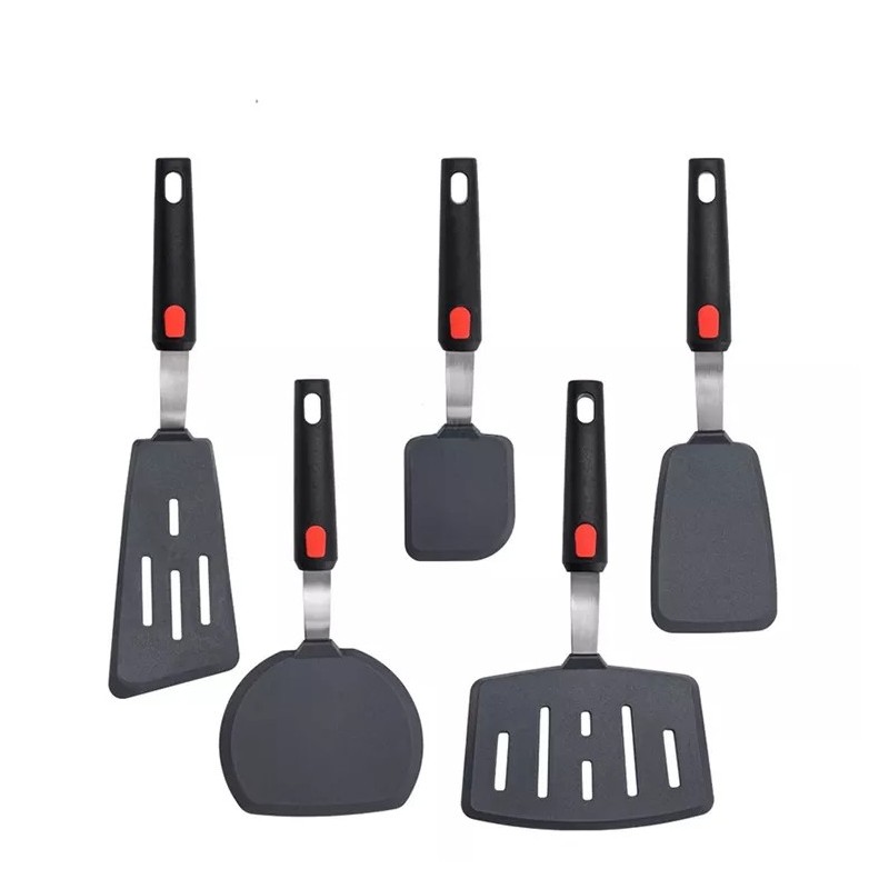 Heat Resistant Non Stick Kitchen Utensils Tools For Cooking And Baking Stretch Silicone Turner Spatu图2
