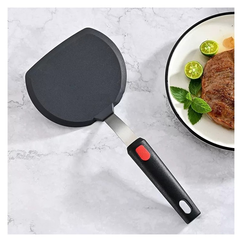 Heat Resistant Non Stick Kitchen Utensils Tools For Cooking And Baking Stretch Silicone Turner Spatu图6