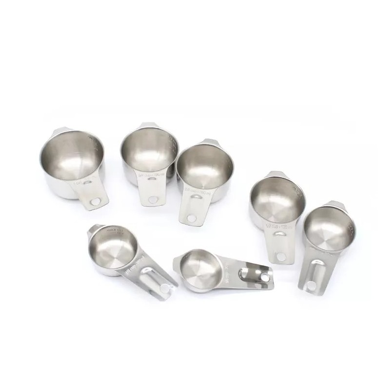 Amazon Hot Sale 7pcs High Quality Stainless Steel 304 Measuring Cup Set For Kitchen And Baking图3