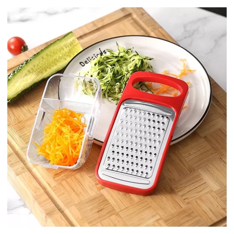 Stainless Steel with Plastic Container Vegetable Chopper Grinder Cutter Cheese Flat Grater图3