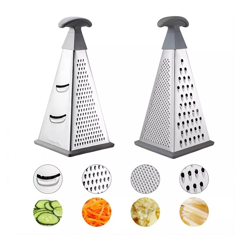 Food Grade Cooking Tools Stainless Steel Kitchen Multi 4 Side Cheese Vegetable Box Grater图2