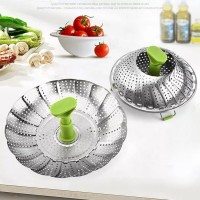 Best Selling Oem Foldable Vegetable Steamer Basket Folding Steamer Large Stainless Steel Steamer