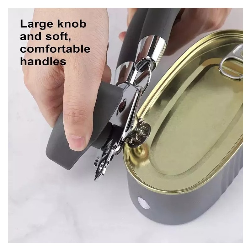 Portable Topless Can Opener Stainless Steel Screw Opener Powerful Canning Knife Kitchen Tools Manual图4