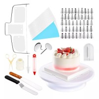 164 Pieces Stainless Steel Cake Baking Tools Set Cake Stand Set Decorating Supplies