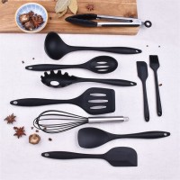 IN STOCK Dishwasher Safe Non-Stick Heat Resistant Silicone Cooking Utensil Set