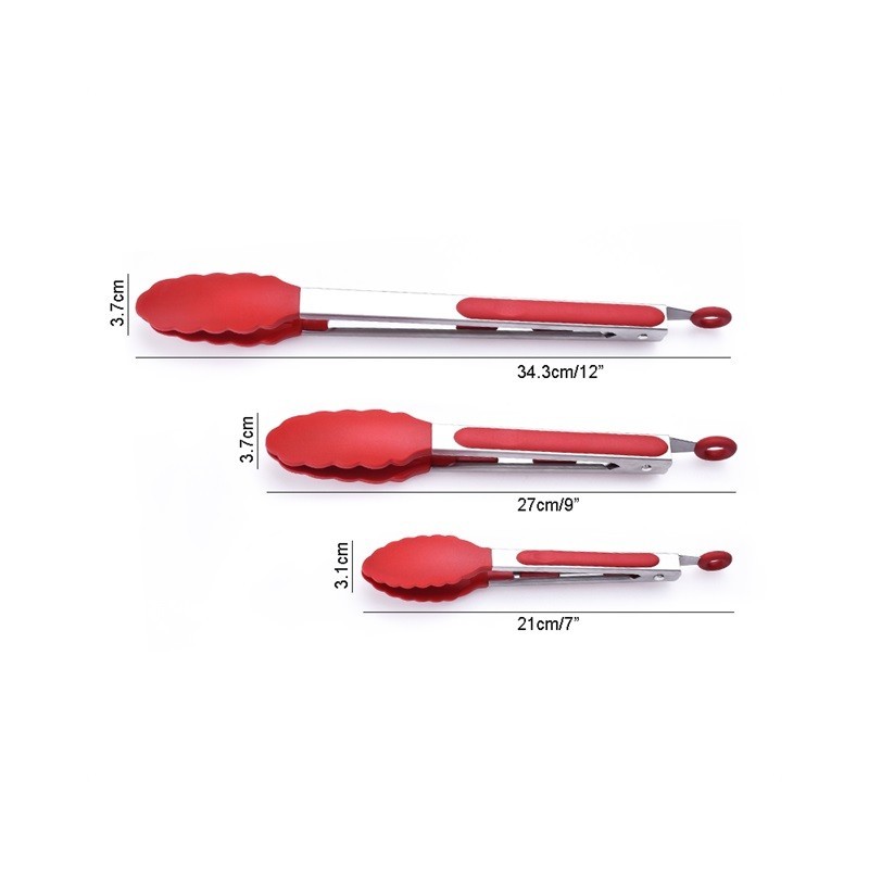IN STOCK Premium Stainless Steel Locking Kitchen Tongs with Silicon Tips图7
