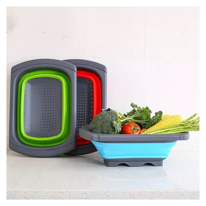New Wholesale Eco-friendly Kitchen Folding Plastic Fruit Vegetable Sink Drain Basket Strainer图6