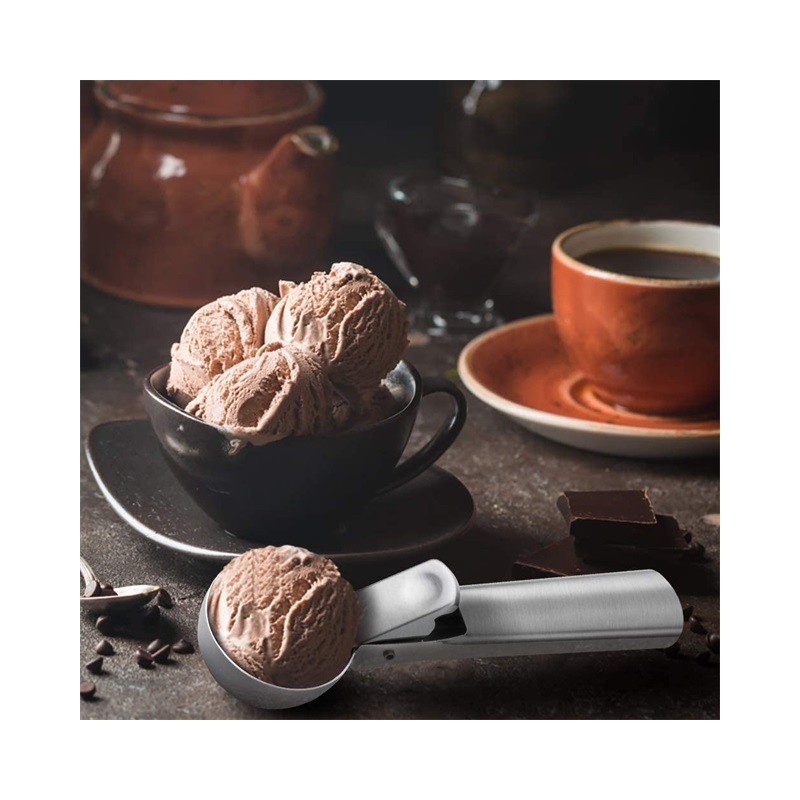 Dishwasher Safe Ice Cream Scoop Trigger Ice Cream Scoop Cookie Dough Scoop图6