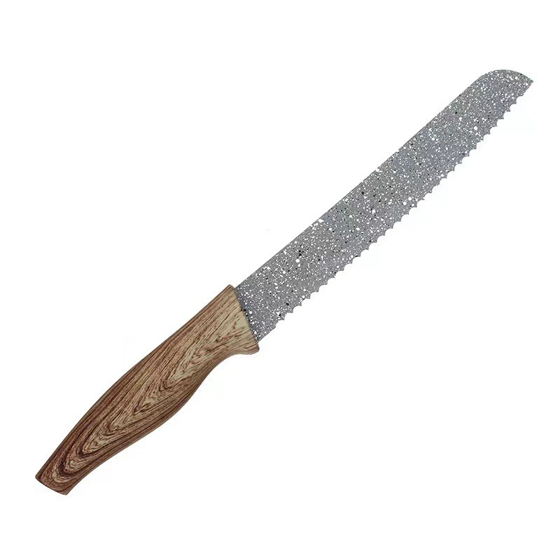 5pc knife set with wooden effect handle图7