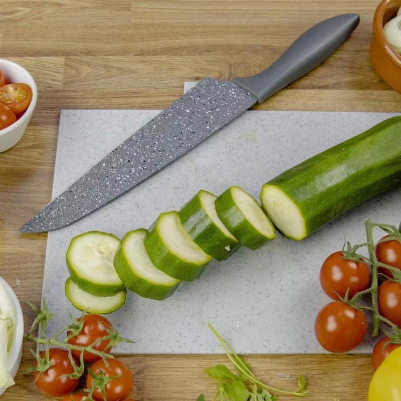 6pcs non-stick coating knife set with random block图2