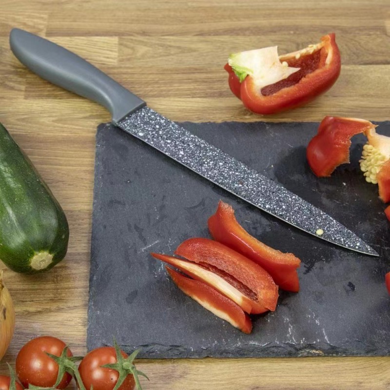 6pcs non-stick coating knife set with random block图3