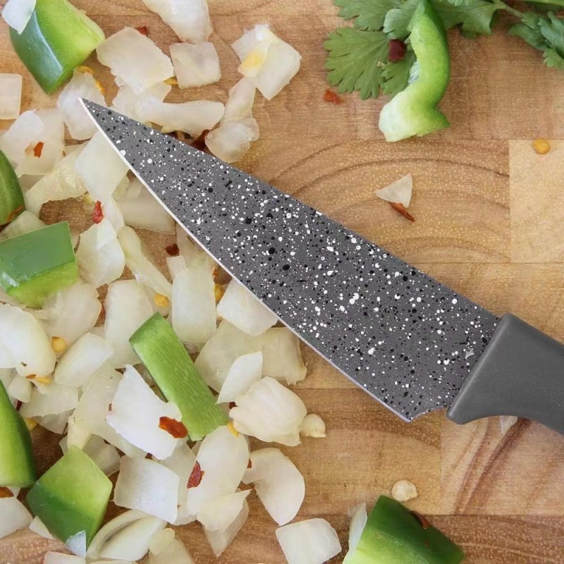 6pcs non-stick coating knife set with random block图4