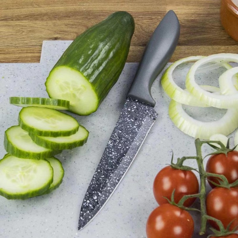 6pcs non-stick coating knife set with random block图5