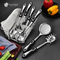 Amazon Hot Selling Stainless Steel Kitchen Bread Chef Knives Set With Knife Holder Black Kitchen Kni