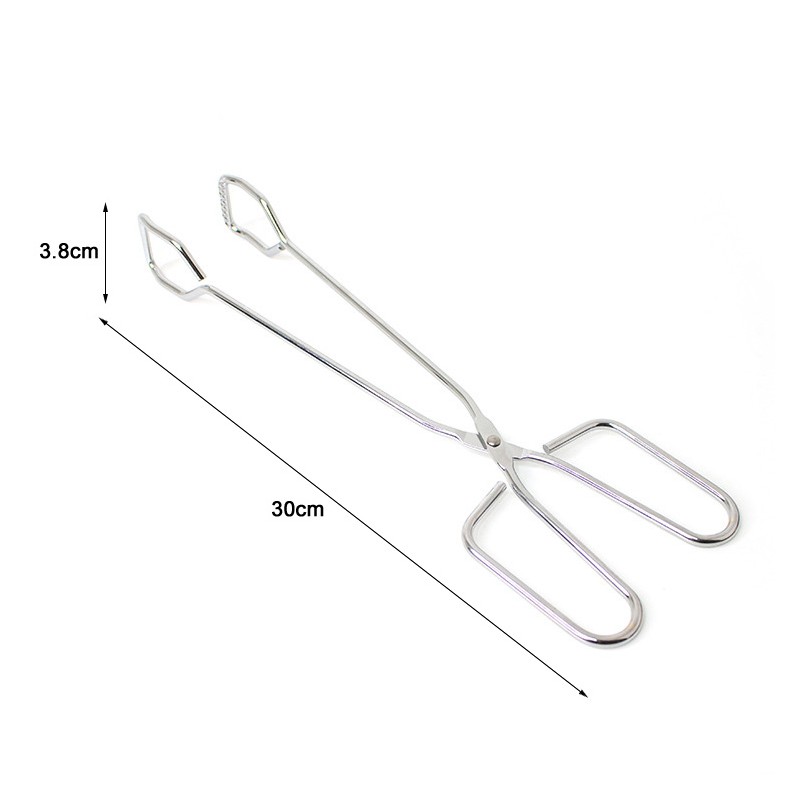 Multifunction Stainless Steel Kitchen Scissor Food Serving Tongs BBQ Tong图2
