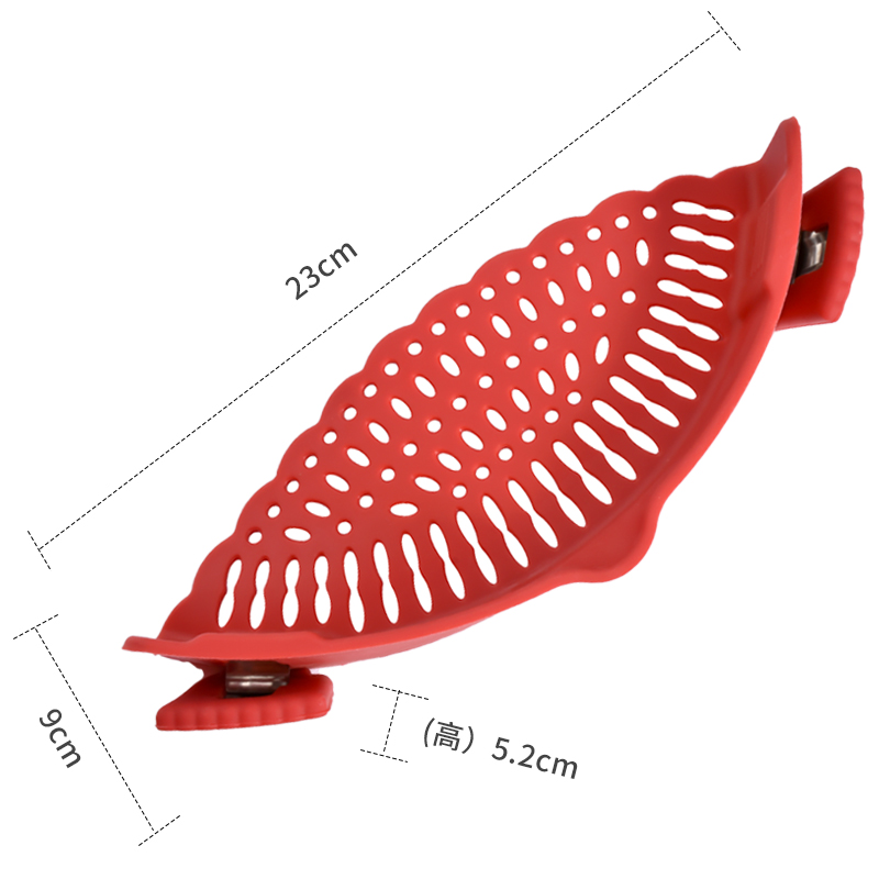 Multi Colors Leaf-proof Silicone Food Strainer Kitchen Clip On Washing Drainer图7