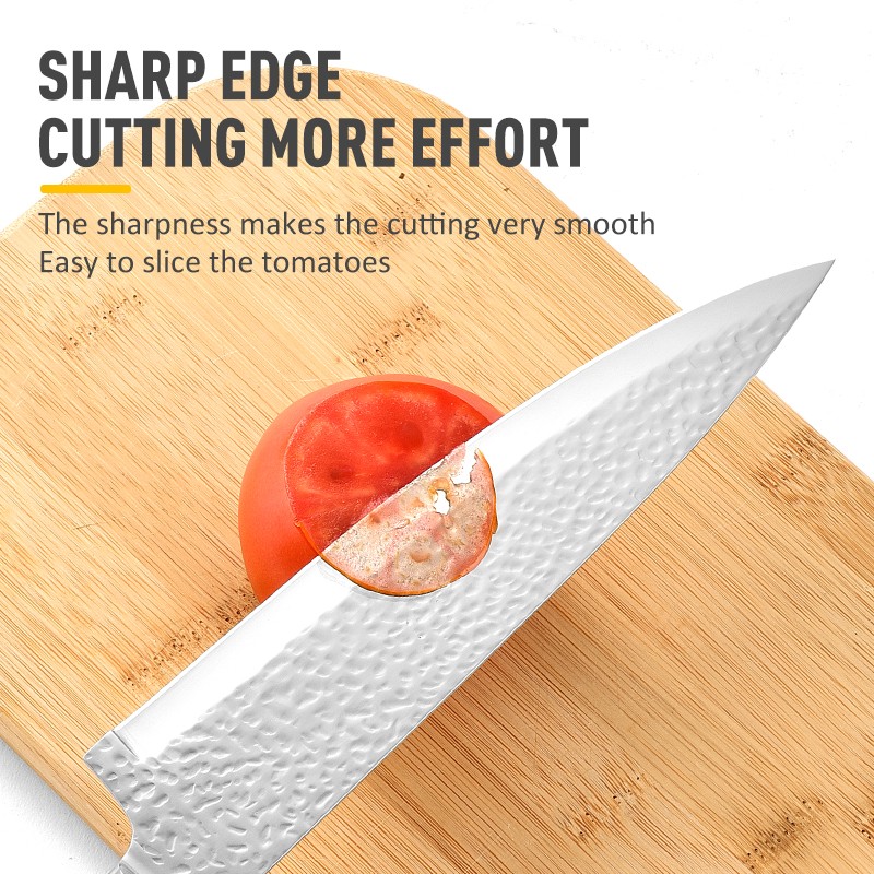 New Arrival Kitchen Knife Sets Stainless Steel Hammer Blade Chef Knife Japanese Set With Bag图5