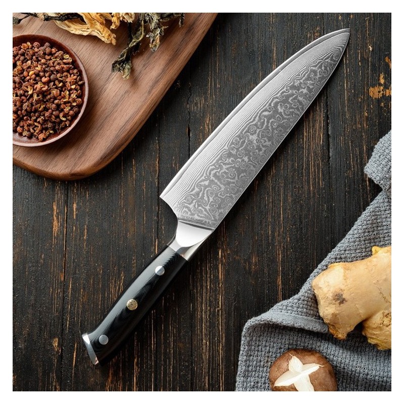 Professional Damascus Knife High Carbon Ultra Sharp VG-10 Damascus Stainless Steel 67 Layers Kitchen图2