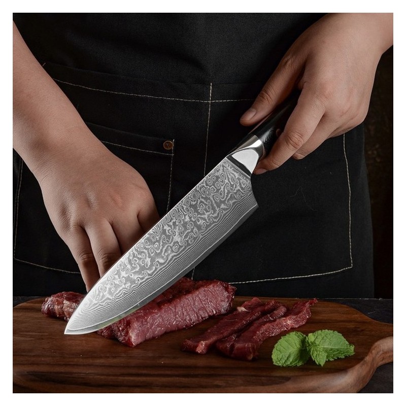 Professional Damascus Knife High Carbon Ultra Sharp VG-10 Damascus Stainless Steel 67 Layers Kitchen图3