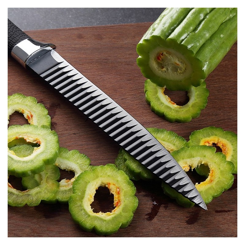 Wholesale Premium Quality 6- pcs Stainless Steel Kitchen Knives With Holder Kitchen Knife Set图3