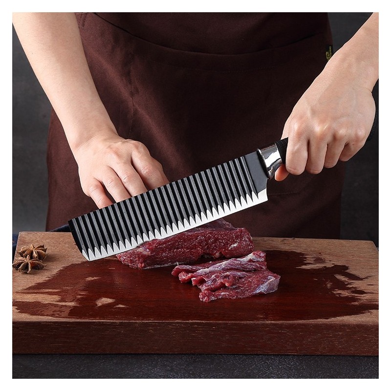 Wholesale Premium Quality 6- pcs Stainless Steel Kitchen Knives With Holder Kitchen Knife Set图4