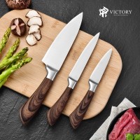 Custom Logo 5pcs Stainless Steel Hollow Handle Chef Knives High Quality Kitchen Knife Gift Set