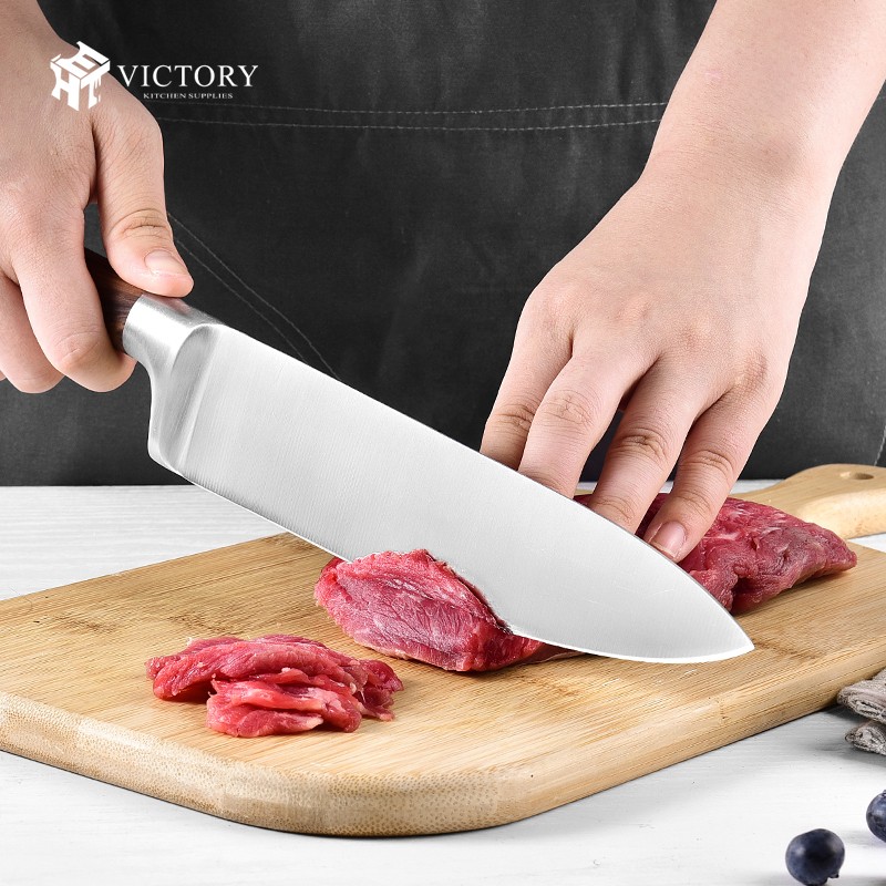Custom Logo 5pcs Stainless Steel Hollow Handle Chef Knives High Quality Kitchen Knife Gift Set图3