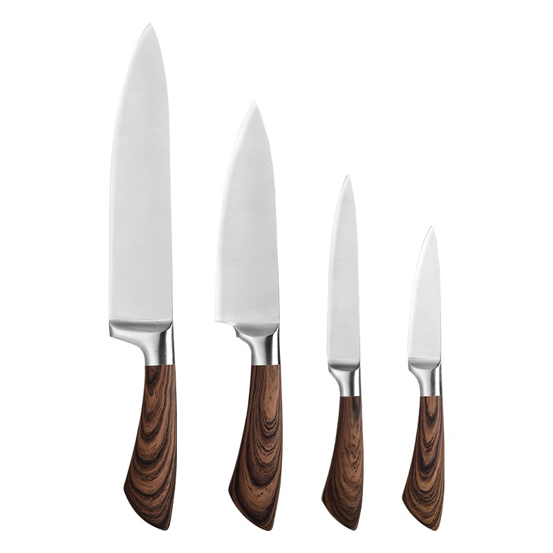 Custom Logo 5pcs Stainless Steel Hollow Handle Chef Knives High Quality Kitchen Knife Gift Set图6