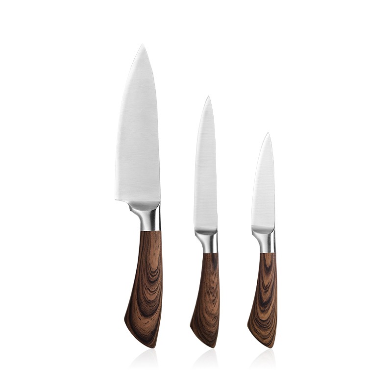 Custom Logo 5pcs Stainless Steel Hollow Handle Chef Knives High Quality Kitchen Knife Gift Set图8