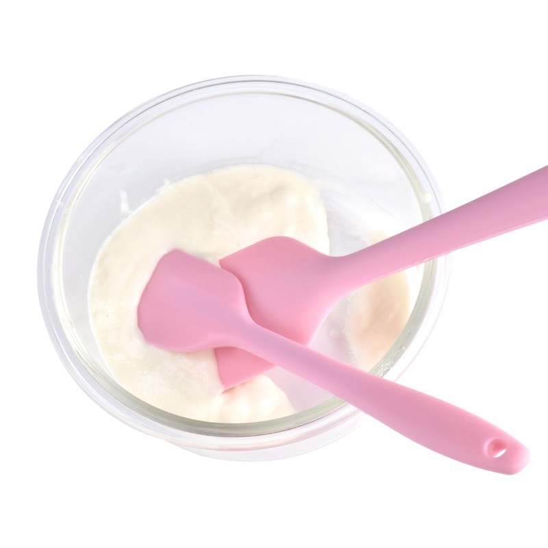 Heat Resistant Popular Pink Silicone Spatula Set 5 Piece Wholesale Durable Silicone Baking Spatulas图4
