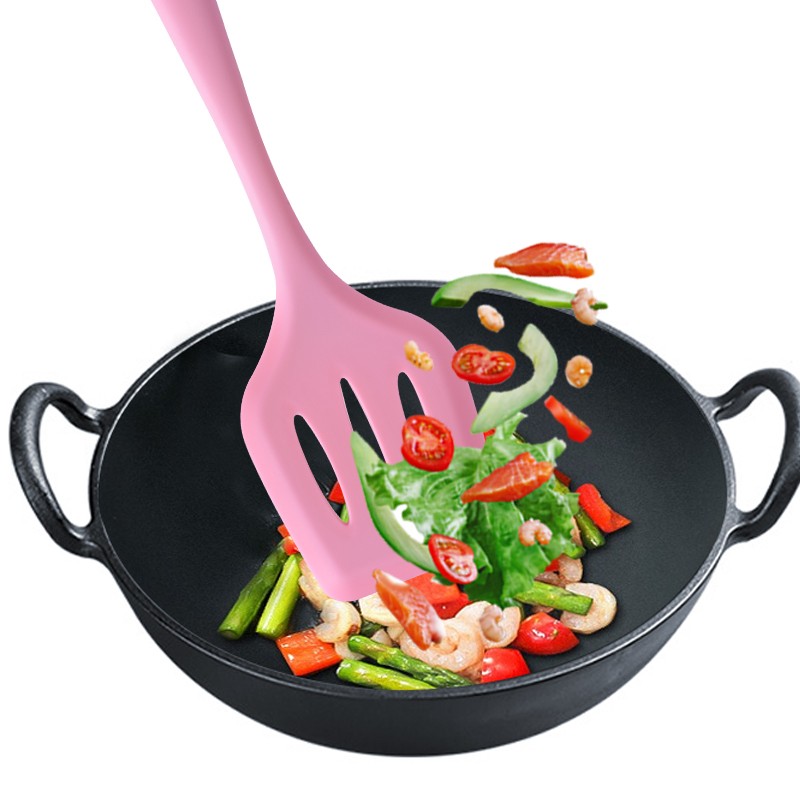Heat Resistant Popular Pink Silicone Spatula Set 5 Piece Wholesale Durable Silicone Baking Spatulas图2