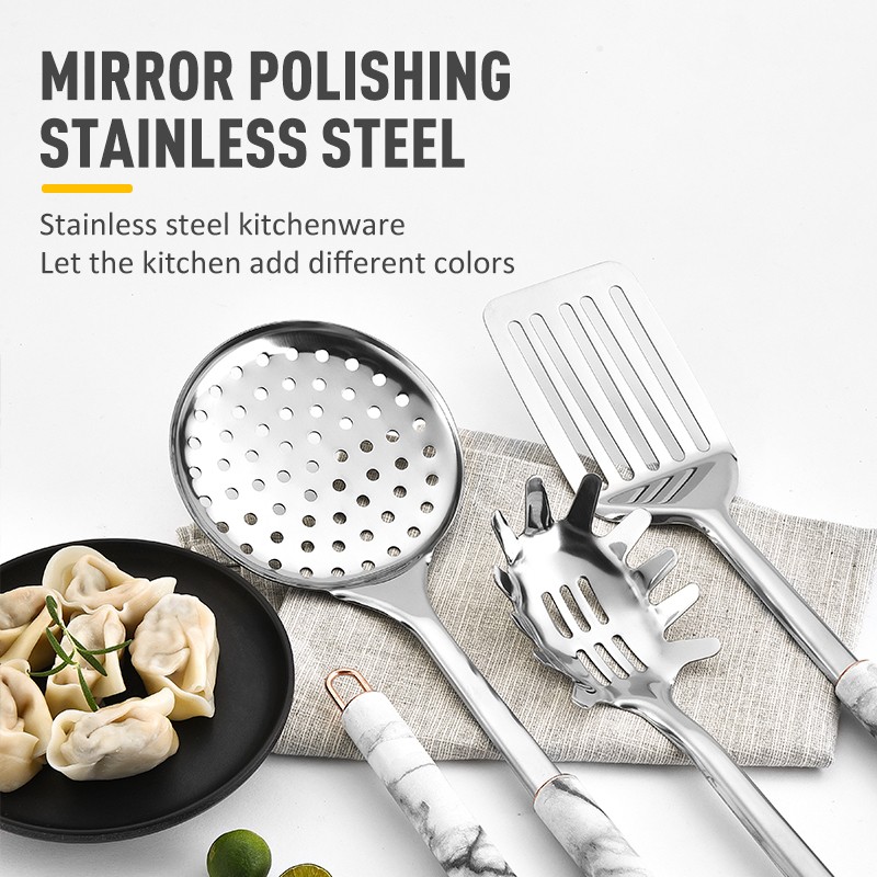 Hot Kitchen Accessories Stainless Steel Kitchen Marble Utensils Sets Household Kitchen Items图5