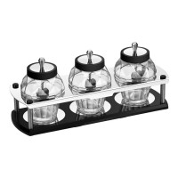 For Kitchen Accessories Modern Custom Seasoning Spice Jar Glass Set Food Storage Jar Container With 