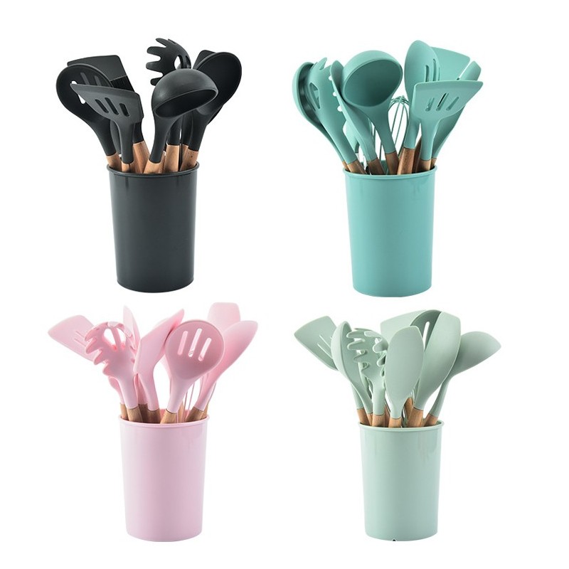 Best Seller Amazon Kitchen Accessories Cooking Tools Kitchenware Cocina Silicone Kitchen Utensils Wi图5