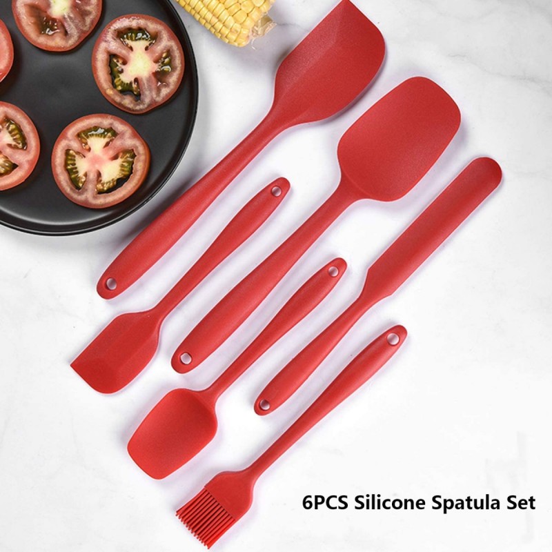 Color Silicone Spatula Set 6 Pack Set Kitchen Baking Tool Set Medium Large Size Spatulas图7