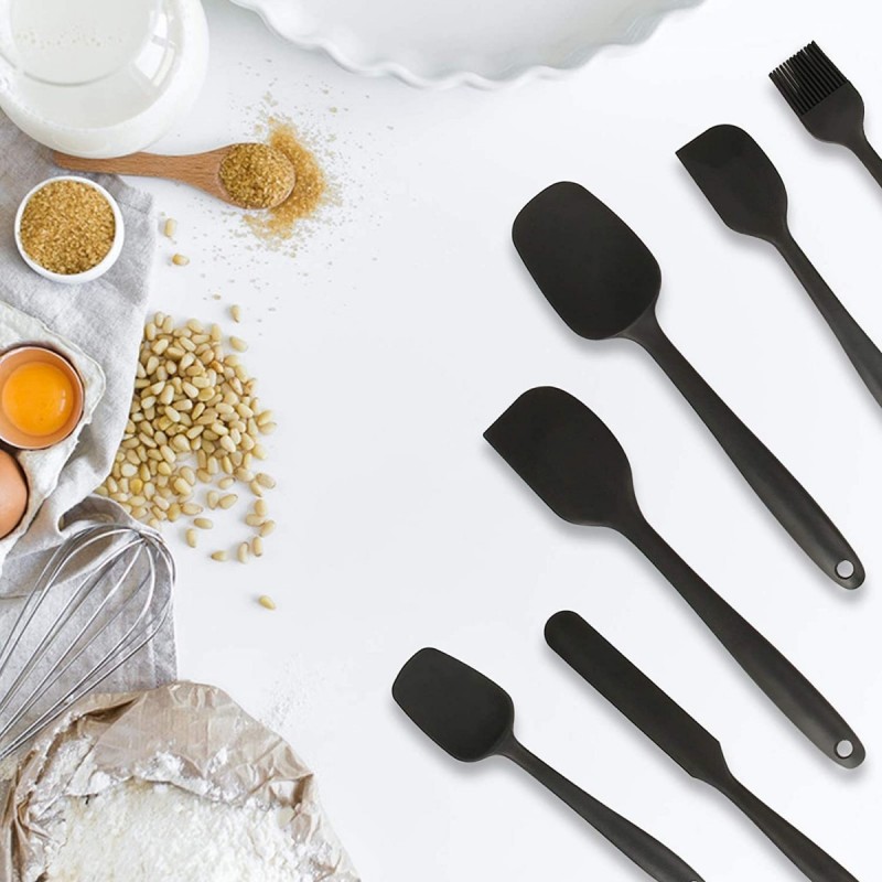 Color Silicone Spatula Set 6 Pack Set Kitchen Baking Tool Set Medium Large Size Spatulas图8