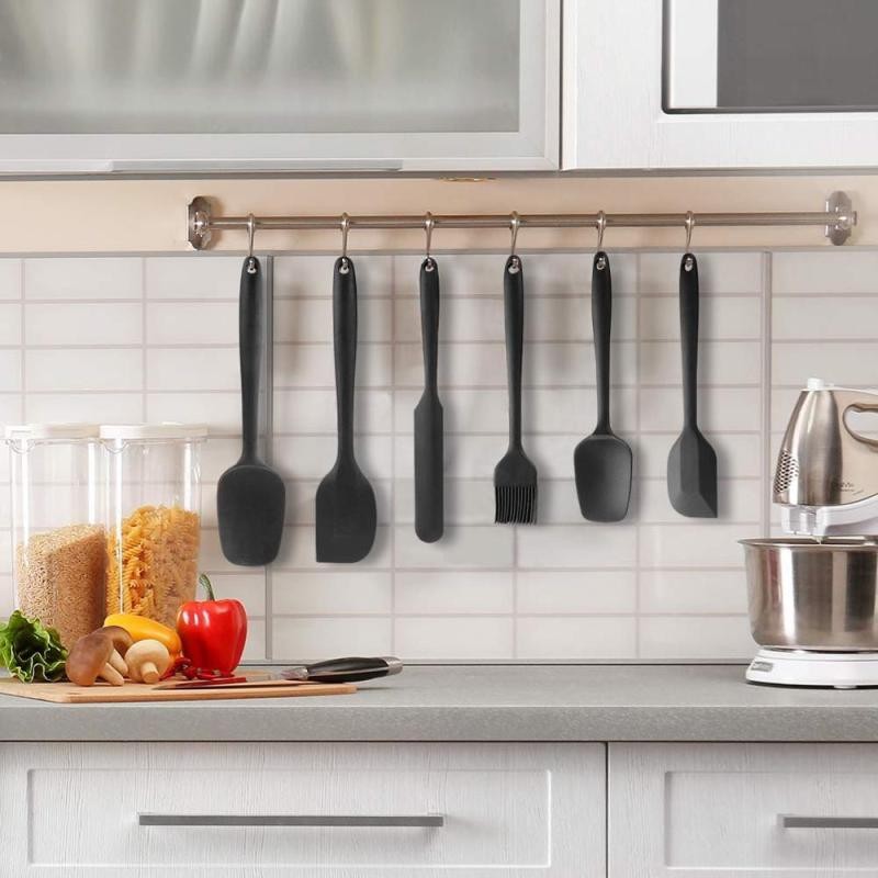 Color Silicone Spatula Set 6 Pack Set Kitchen Baking Tool Set Medium Large Size Spatulas图4