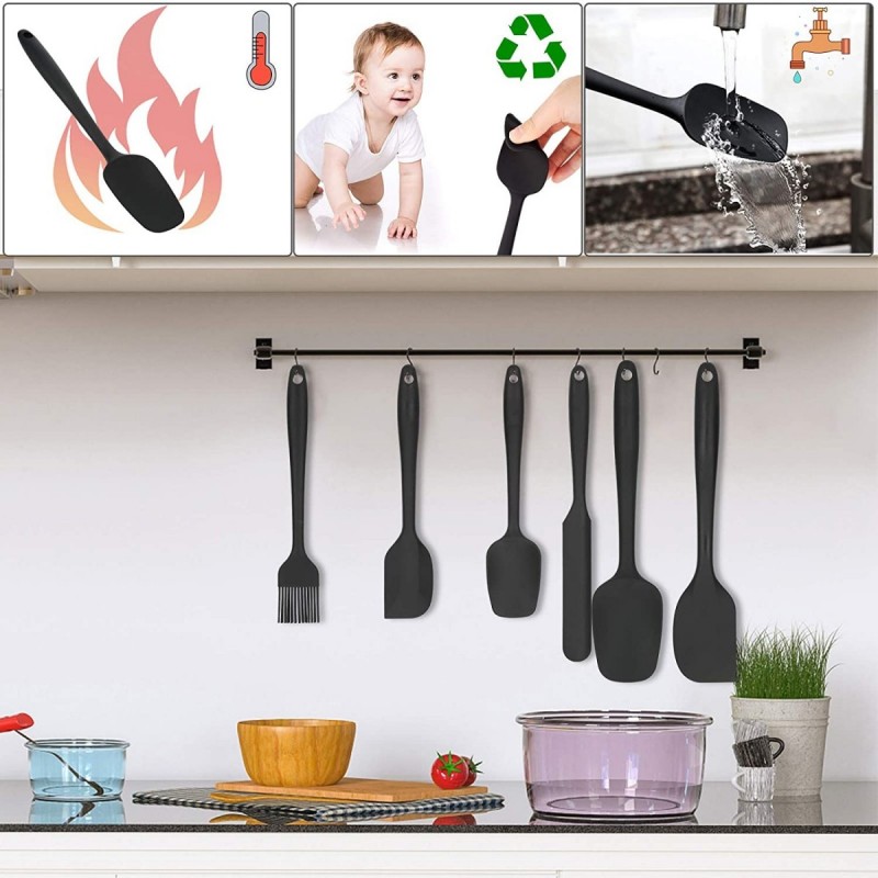 Color Silicone Spatula Set 6 Pack Set Kitchen Baking Tool Set Medium Large Size Spatulas图9
