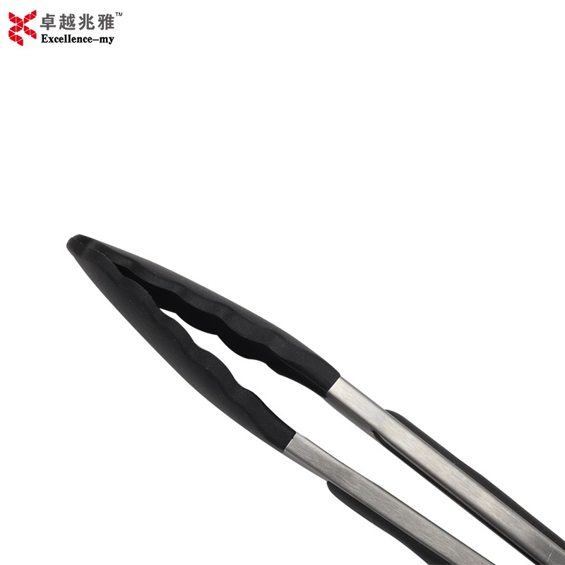 Pack of 3 Stainless Steel BBQ Grill Tongs Silicone Cooking Tongs图2